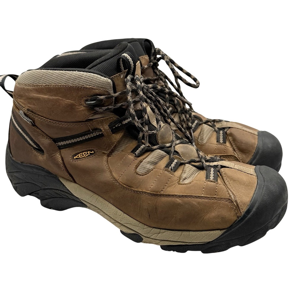 Keen Targhee II Mid Boots Men 14 Brown Hiking Outdoor Waterproof Work Heavy